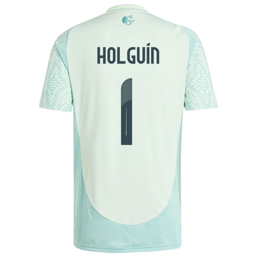 Enfant Maillot Mexique Hector Holguin #1 Lin Vert Tenues Extérieur 24-26 T-Shirt Belgique