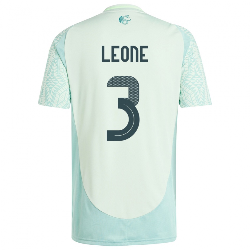 Kinderen Mexico Antonio Leone #3 Linnen Groen Uitshirt Uittenue 24-26 T-Shirt België