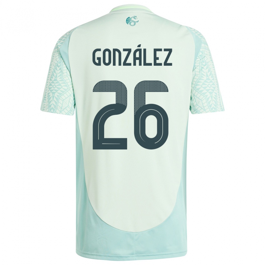 Enfant Maillot Mexique Bryan Gonzalez #26 Lin Vert Tenues Extérieur 24-26 T-Shirt Belgique