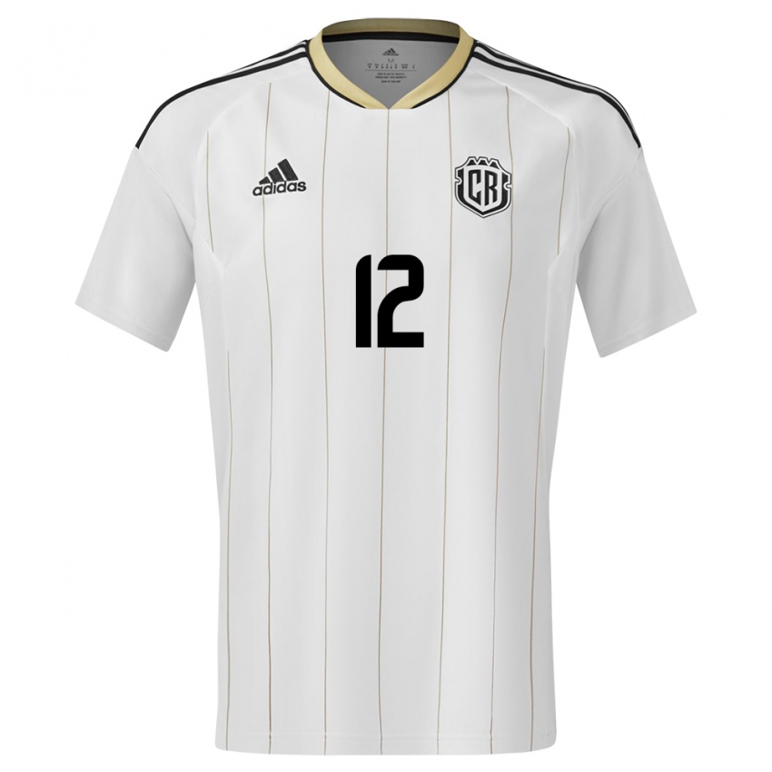 Enfant Maillot Costa Rica Lixy Rodriguez #12 Blanc Tenues Extérieur 24-26 T-Shirt Belgique