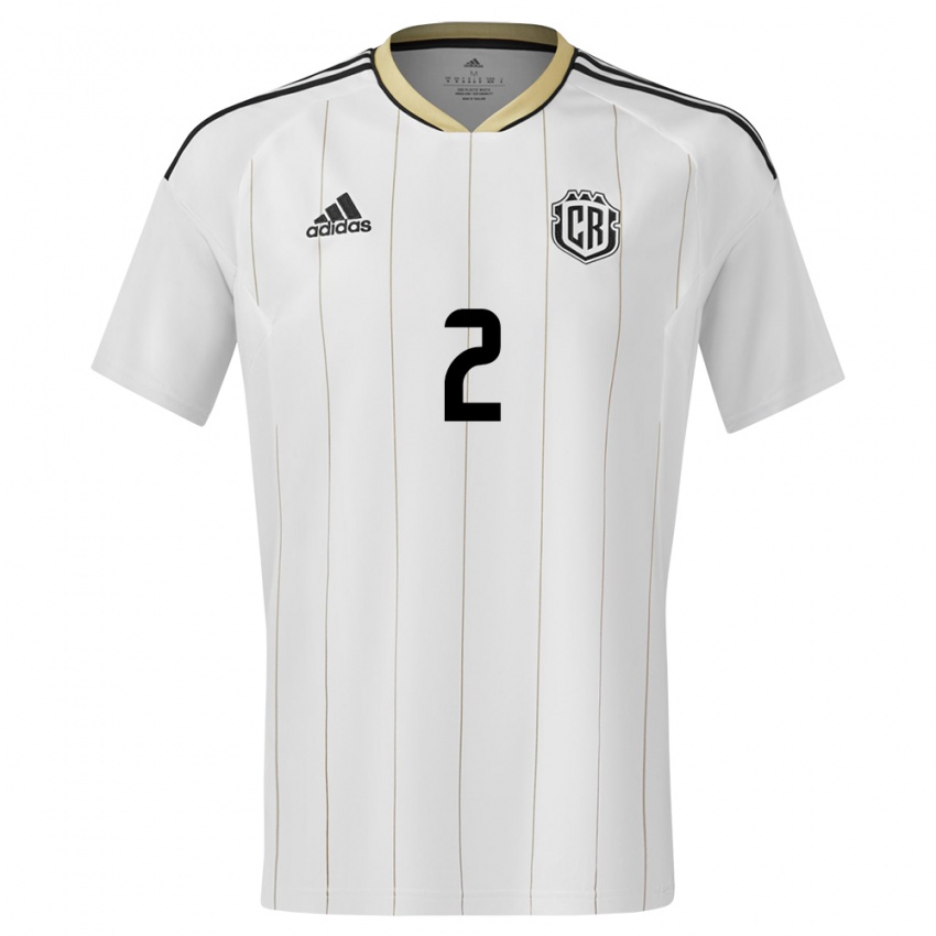 Enfant Maillot Costa Rica Gabriela Guillen #2 Blanc Tenues Extérieur 24-26 T-Shirt Belgique