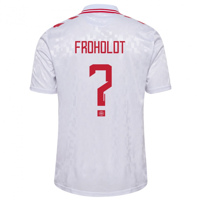 Enfant Maillot Danemark Victor Froholdt #0 Blanc Tenues Extérieur 24-26 T-Shirt Belgique