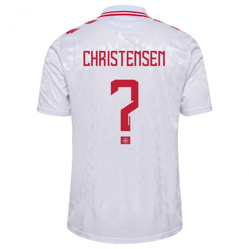 Enfant Maillot Danemark Sebastian Christensen #0 Blanc Tenues Extérieur 24-26 T-Shirt Belgique