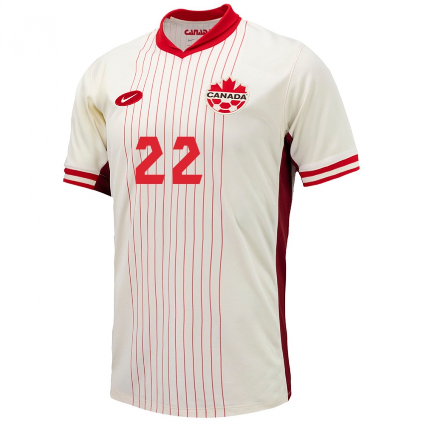 Enfant Maillot Canada Lysianne Proulx #22 Blanc Tenues Extérieur 24-26 T-Shirt Belgique