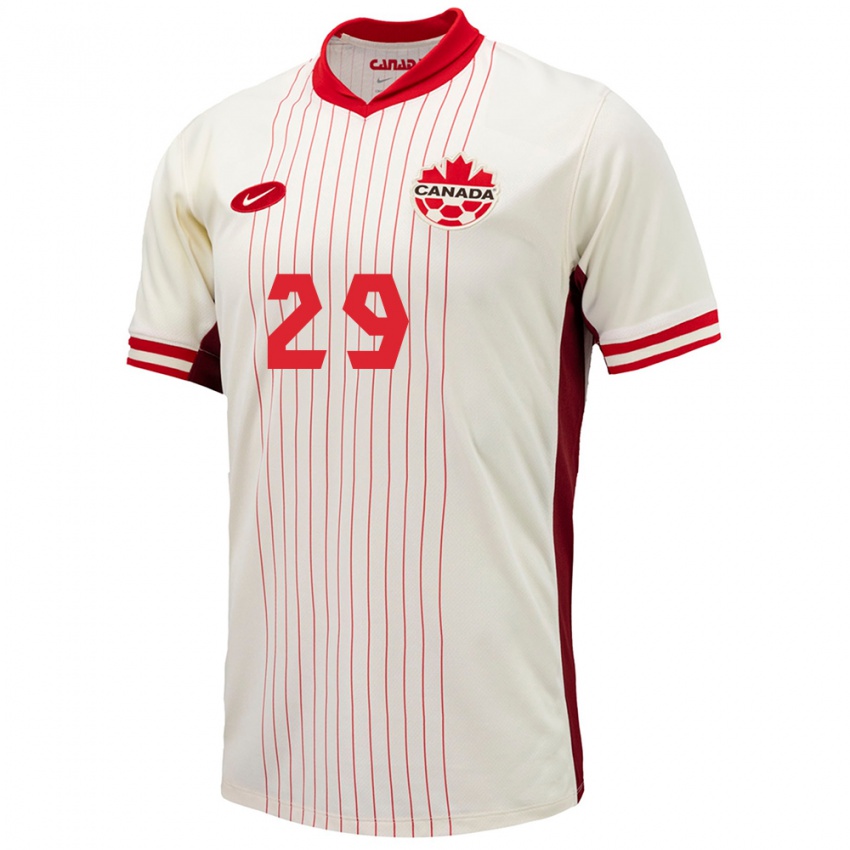 Enfant Maillot Canada Clarissa Larisey #29 Blanc Tenues Extérieur 24-26 T-Shirt Belgique