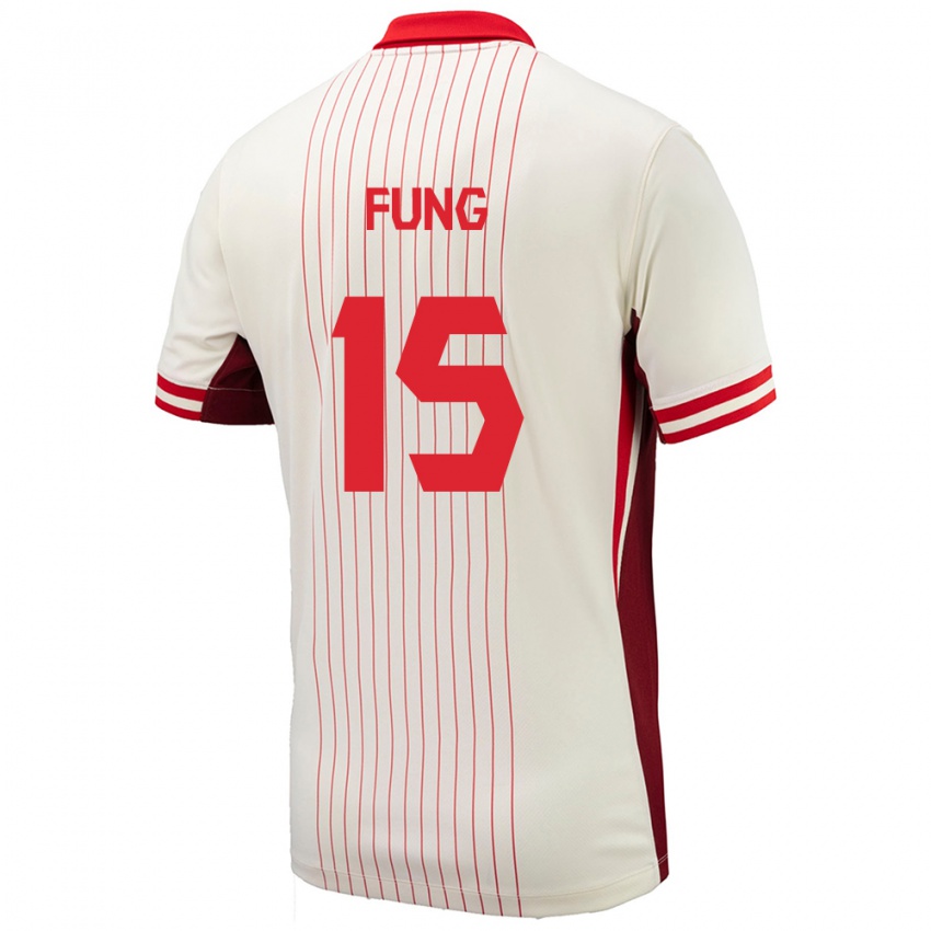 Enfant Maillot Canada Victor Fung #15 Blanc Tenues Extérieur 24-26 T-Shirt Belgique