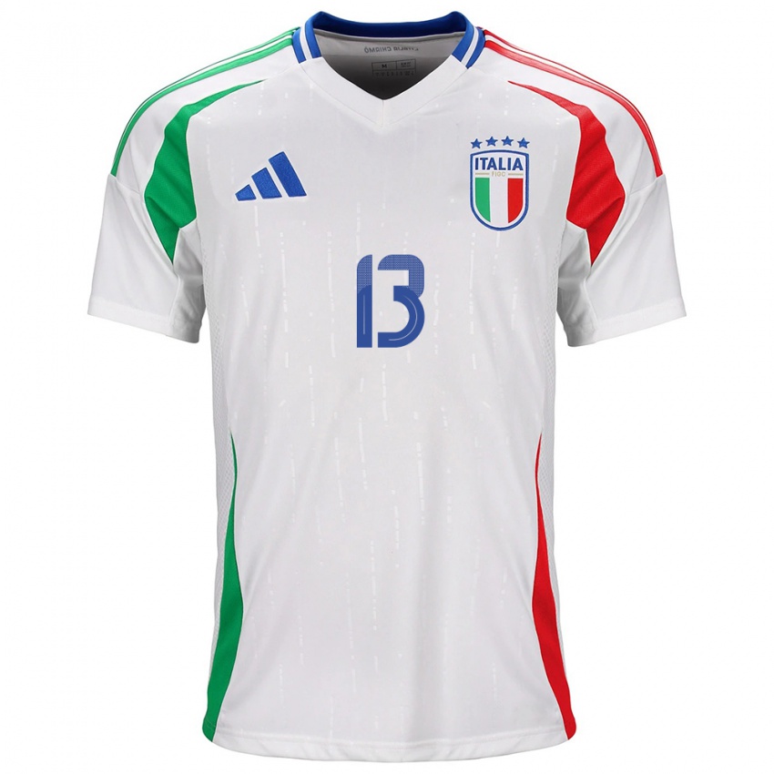 Enfant Maillot Italie Matteo Darmian #13 Blanc Tenues Extérieur 24-26 T-Shirt Belgique