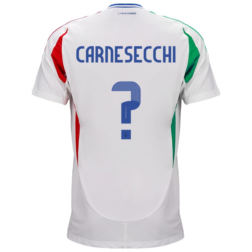 Enfant Maillot Italie Marco Carnesecchi #0 Blanc Tenues Extérieur 24-26 T-Shirt Belgique