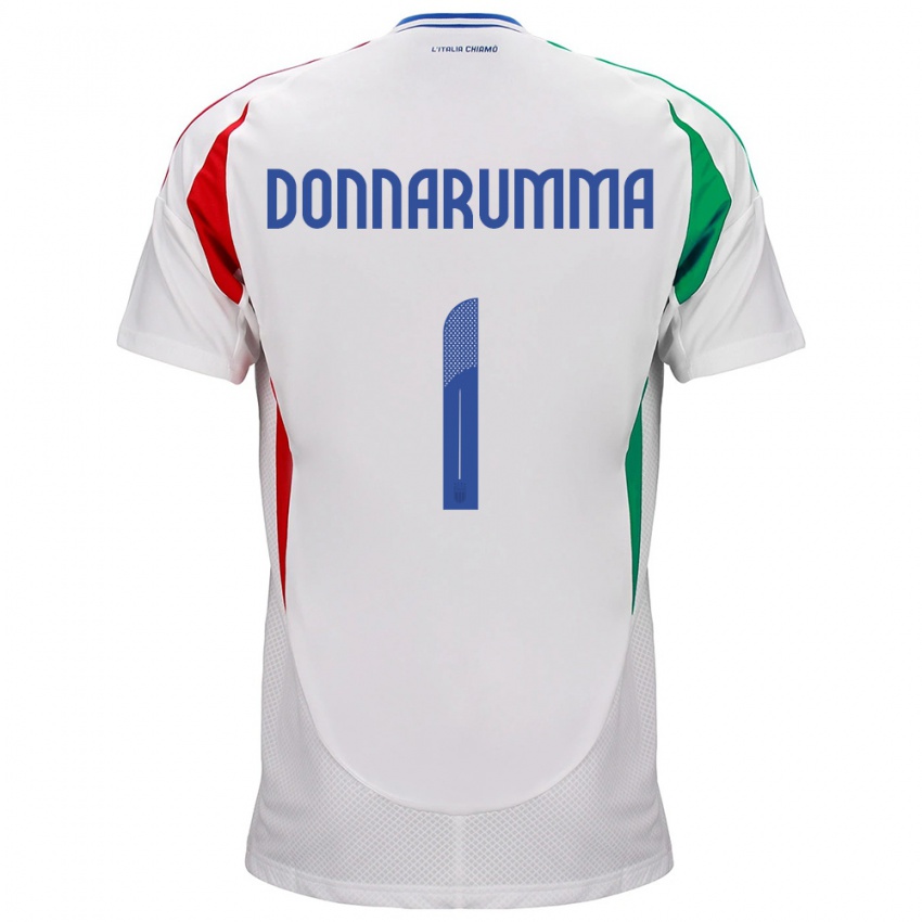 Kinderen Italië Gianluigi Donnarumma #1 Wit Uitshirt Uittenue 24-26 T-Shirt België