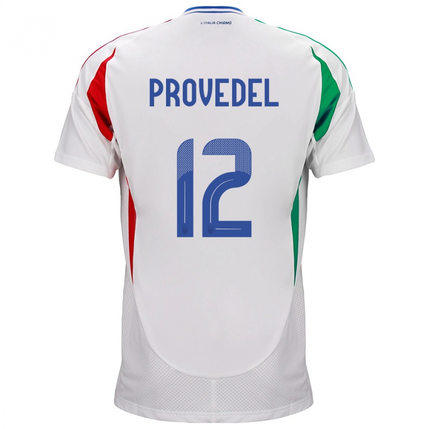 Enfant Maillot Italie Ivan Provedel #12 Blanc Tenues Extérieur 24-26 T-Shirt Belgique