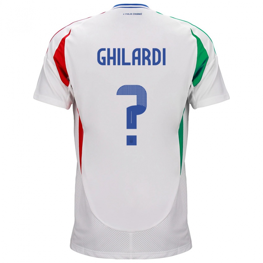 Enfant Maillot Italie Daniele Ghilardi #0 Blanc Tenues Extérieur 24-26 T-Shirt Belgique