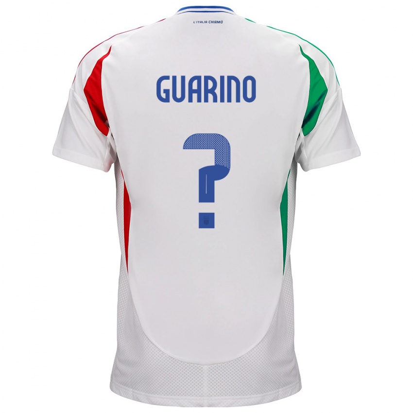 Enfant Maillot Italie Gabriele Guarino #0 Blanc Tenues Extérieur 24-26 T-Shirt Belgique