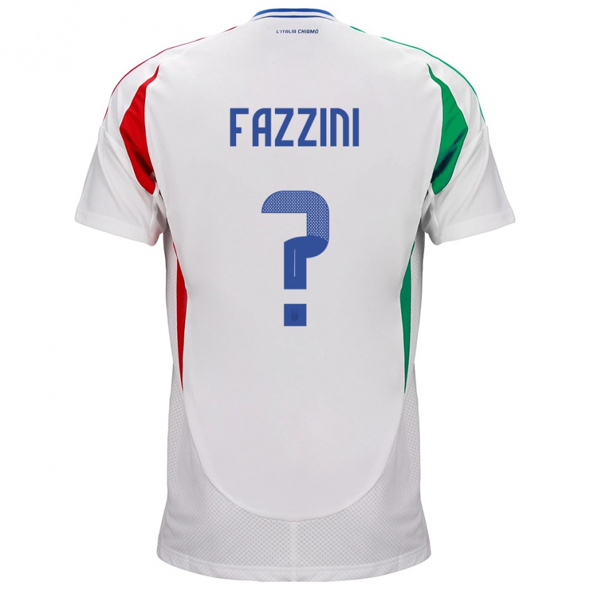 Kinderen Italië Jacopo Fazzini #0 Wit Uitshirt Uittenue 24-26 T-Shirt België