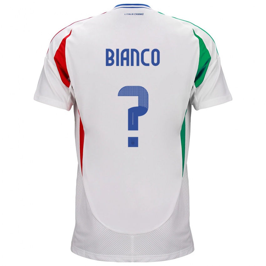 Enfant Maillot Italie Alessandro Bianco #0 Blanc Tenues Extérieur 24-26 T-Shirt Belgique