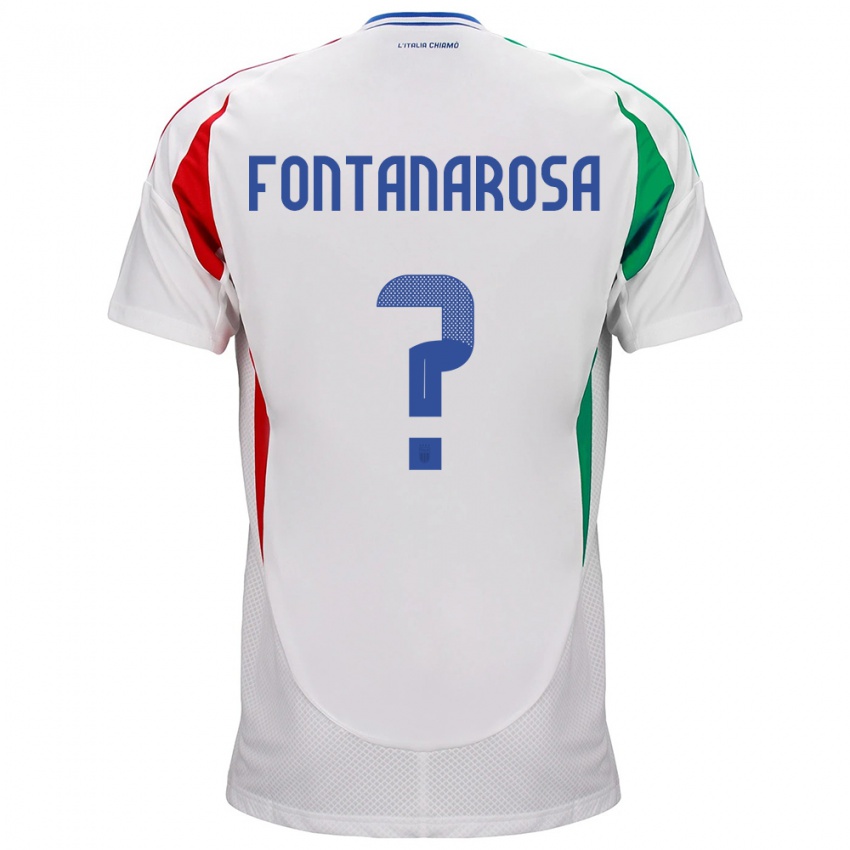 Enfant Maillot Italie Alessandro Fontanarosa #0 Blanc Tenues Extérieur 24-26 T-Shirt Belgique