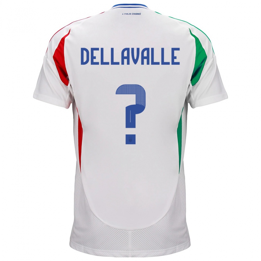 Enfant Maillot Italie Alessandro Dellavalle #0 Blanc Tenues Extérieur 24-26 T-Shirt Belgique