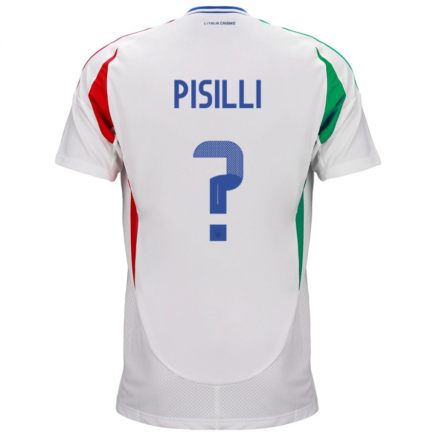 Enfant Maillot Italie Niccolò Pisilli #0 Blanc Tenues Extérieur 24-26 T-Shirt Belgique