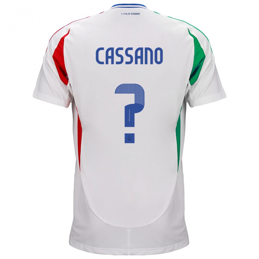 Enfant Maillot Italie Claudio Cassano #0 Blanc Tenues Extérieur 24-26 T-Shirt Belgique