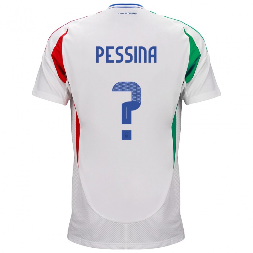 Enfant Maillot Italie Massimo Pessina #0 Blanc Tenues Extérieur 24-26 T-Shirt Belgique