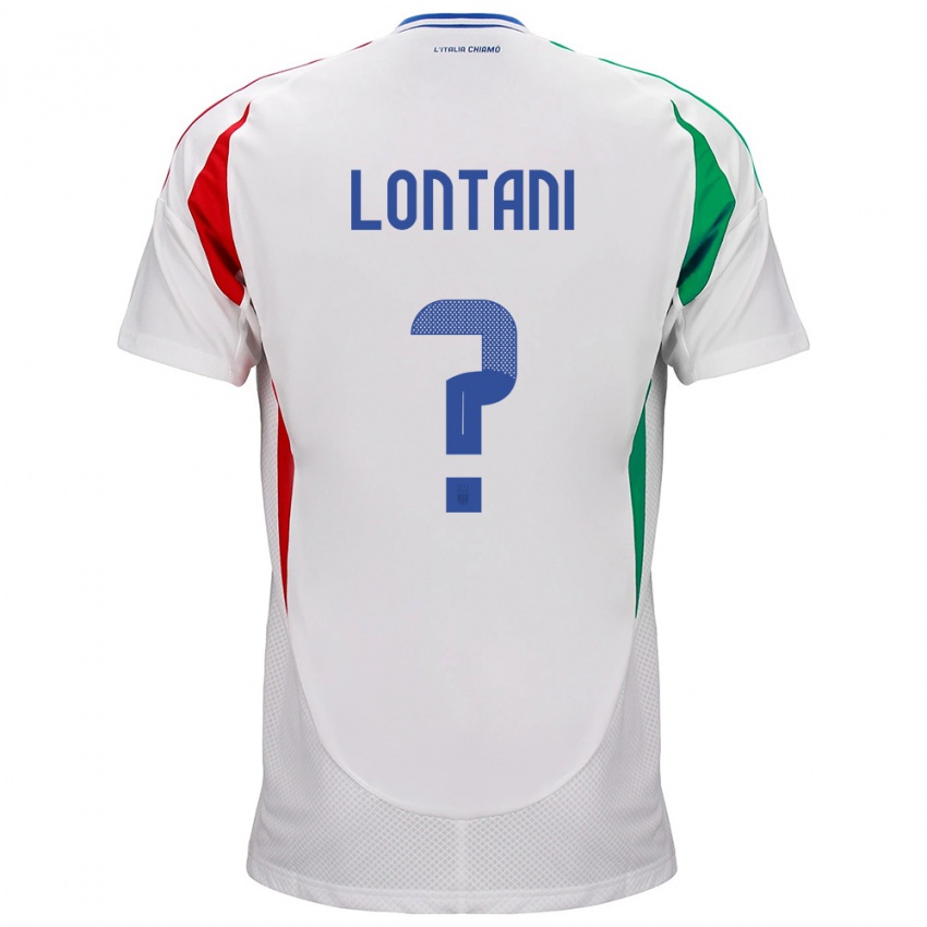 Enfant Maillot Italie Simone Lontani #0 Blanc Tenues Extérieur 24-26 T-Shirt Belgique