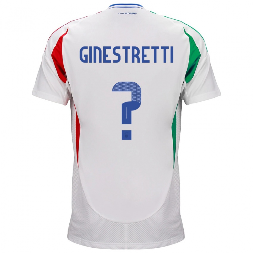 Enfant Maillot Italie Davide Ginestretti #0 Blanc Tenues Extérieur 24-26 T-Shirt Belgique