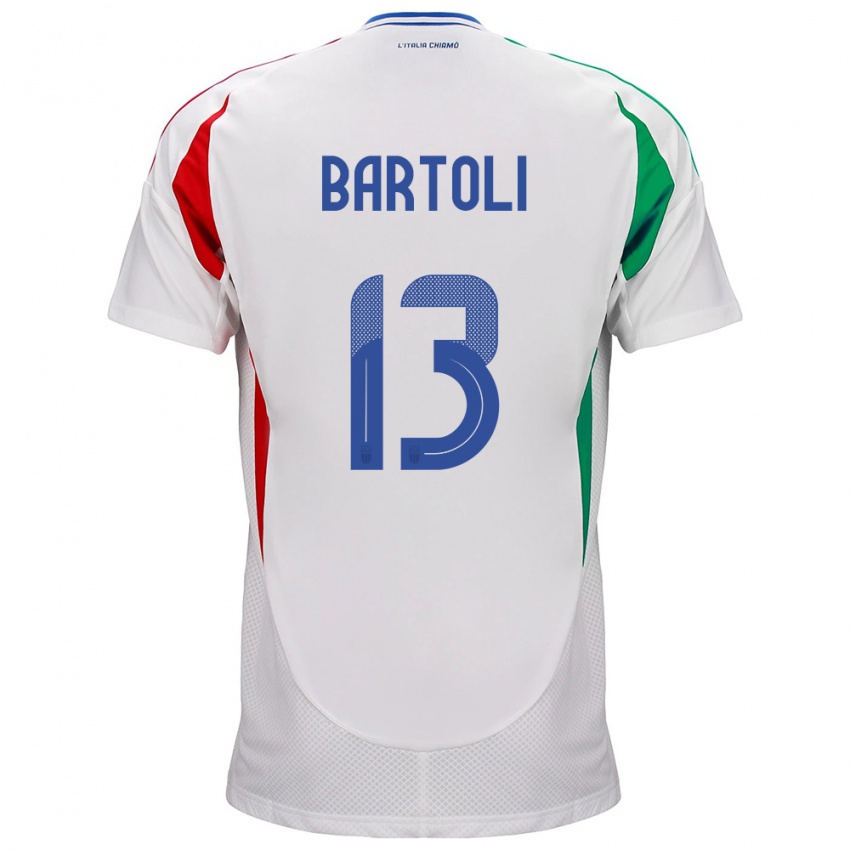 Enfant Maillot Italie Elisa Bartoli #13 Blanc Tenues Extérieur 24-26 T-Shirt Belgique