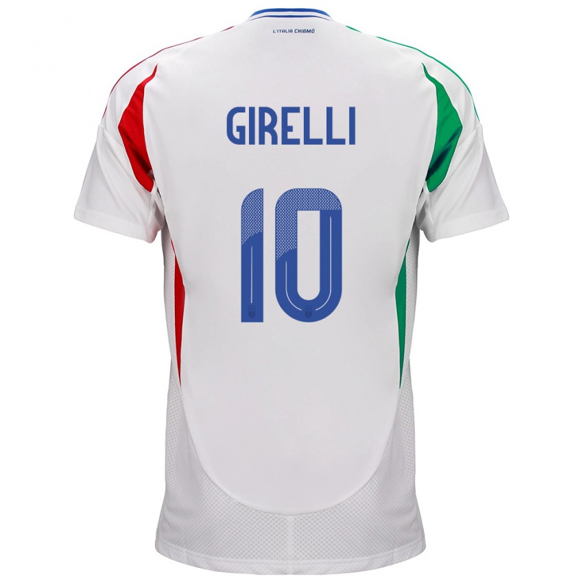 Enfant Maillot Italie Cristiana Girelli #10 Blanc Tenues Extérieur 24-26 T-Shirt Belgique