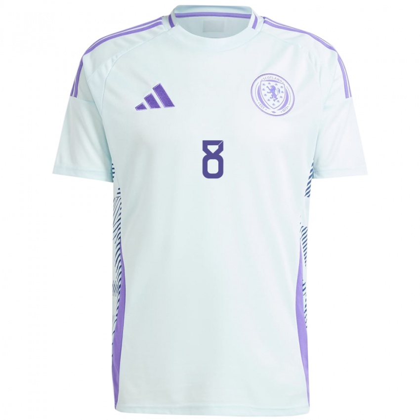 Kinderen Schotland Callum Mcgregor #8 Licht Mintblauw Uitshirt Uittenue 24-26 T-Shirt België