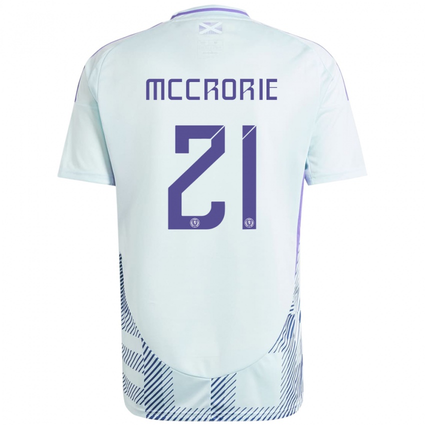 Kinderen Schotland Robby Mccrorie #21 Licht Mintblauw Uitshirt Uittenue 24-26 T-Shirt België