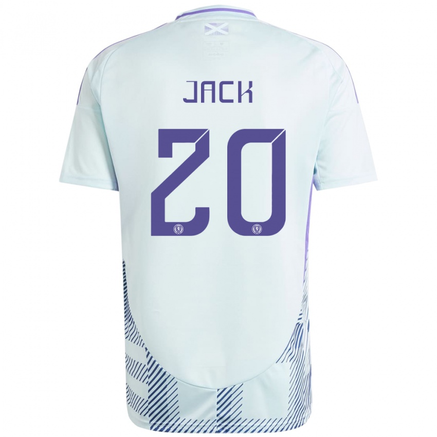 Kinderen Schotland Ryan Jack #20 Licht Mintblauw Uitshirt Uittenue 24-26 T-Shirt België