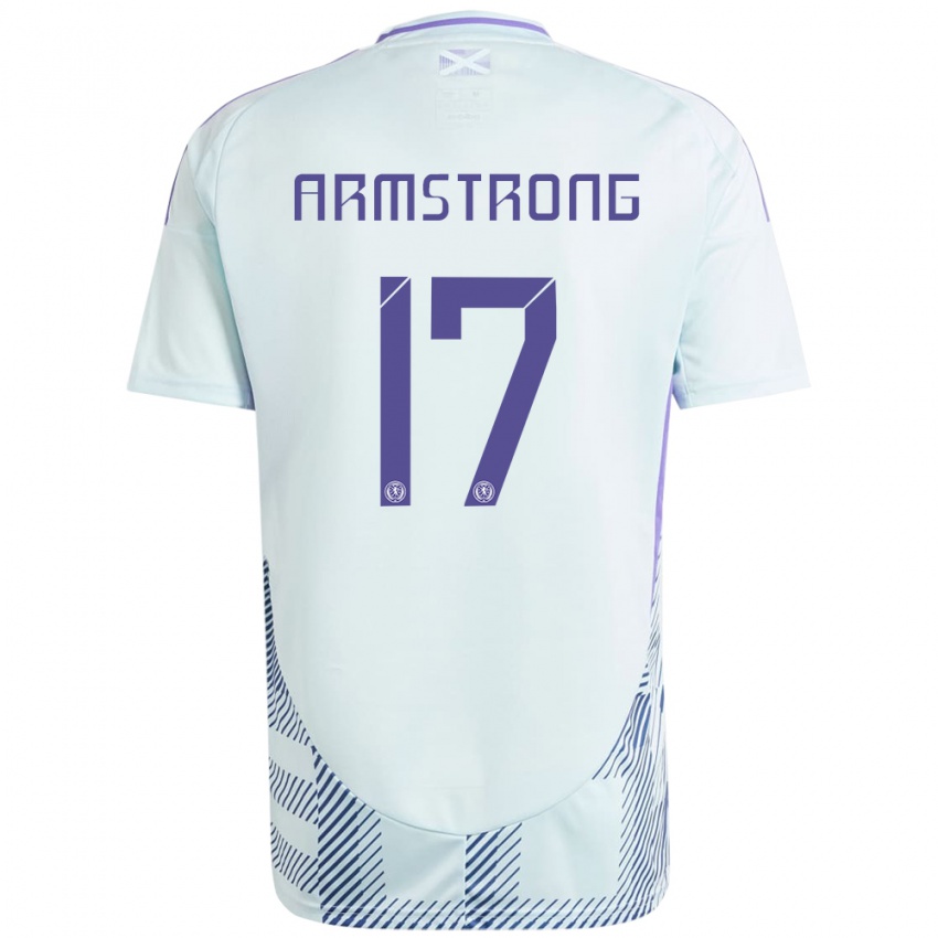 Kinderen Schotland Stuart Armstrong #17 Licht Mintblauw Uitshirt Uittenue 24-26 T-Shirt België