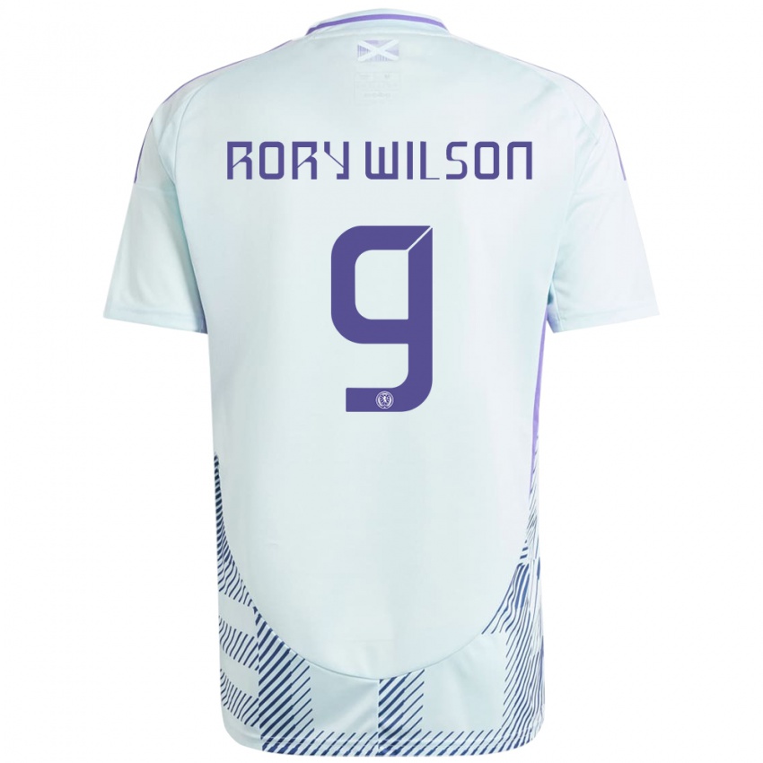 Kinderen Schotland Rory Wilson #9 Licht Mintblauw Uitshirt Uittenue 24-26 T-Shirt België