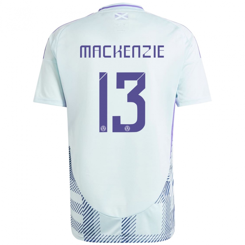 Kinderen Schotland Zander Mackenzie #13 Licht Mintblauw Uitshirt Uittenue 24-26 T-Shirt België