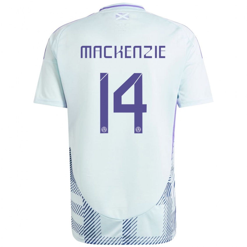 Kinderen Schotland Magnus Mackenzie #14 Licht Mintblauw Uitshirt Uittenue 24-26 T-Shirt België