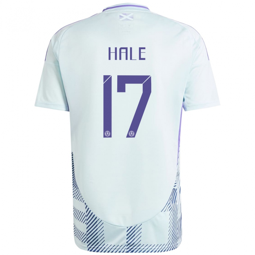 Kinder Schottland Finlay Hale #17 Helles Mintblau Auswärtstrikot Trikot 24-26 T-Shirt Belgien