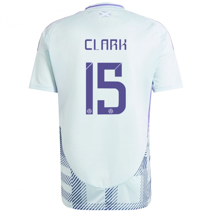 Kinderen Schotland Jenna Clark #15 Licht Mintblauw Uitshirt Uittenue 24-26 T-Shirt België