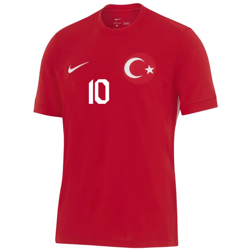 Enfant Maillot Turquie Ebru Topçu #10 Rouge Tenues Extérieur 24-26 T-Shirt Belgique