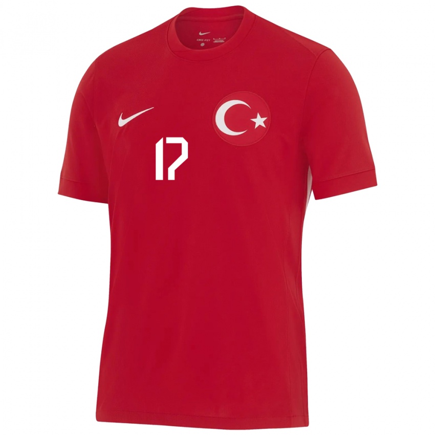 Enfant Maillot Turquie İlayda Civelek #17 Rouge Tenues Extérieur 24-26 T-Shirt Belgique