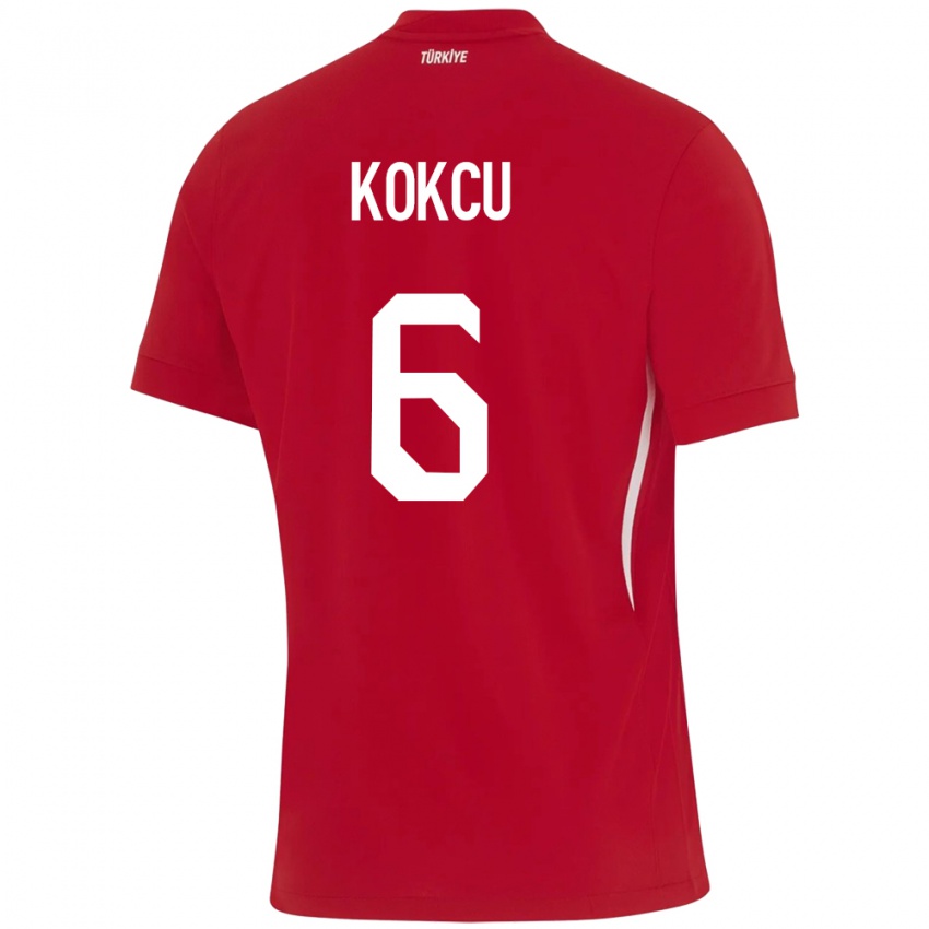 Kinderen Turkije Orkun Kökçü #6 Rood Uitshirt Uittenue 24-26 T-Shirt België