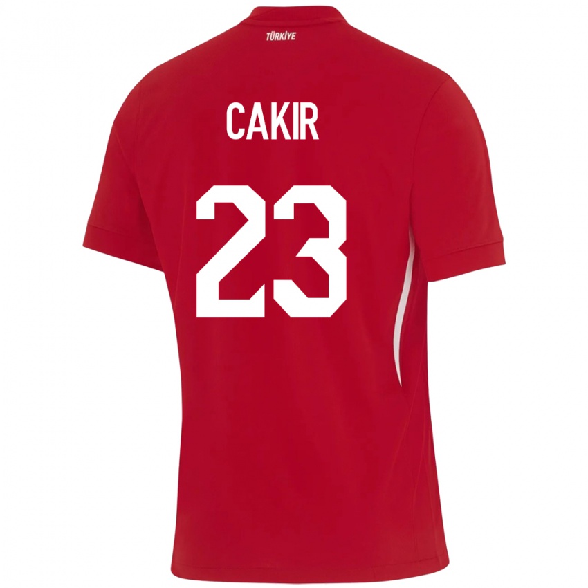 Kinder Türkei Uğurcan Çakır #23 Rot Auswärtstrikot Trikot 24-26 T-Shirt Belgien