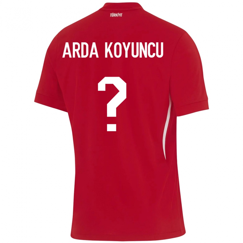 Enfant Maillot Turquie Efe Arda Koyuncu #0 Rouge Tenues Extérieur 24-26 T-Shirt Belgique