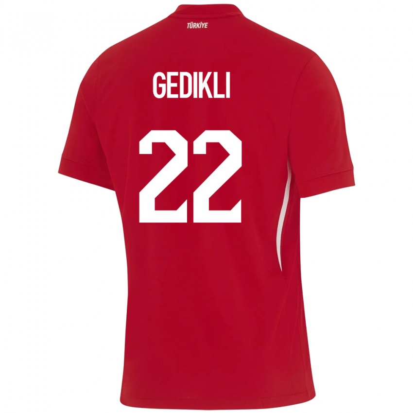 Kinderen Turkije Berkant Gedikli #22 Rood Uitshirt Uittenue 24-26 T-Shirt België