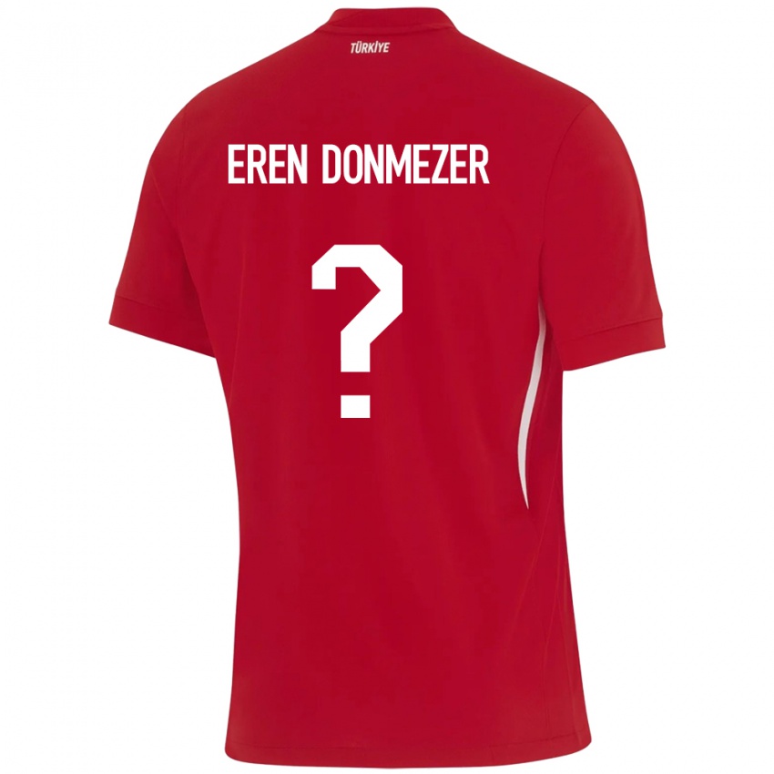 Enfant Maillot Turquie Deniz Eren Dönmezer #0 Rouge Tenues Extérieur 24-26 T-Shirt Belgique