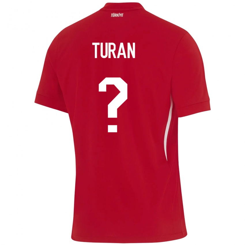 Enfant Maillot Turquie Hasan Turan #0 Rouge Tenues Extérieur 24-26 T-Shirt Belgique