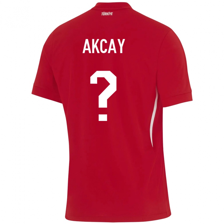 Kinder Türkei Yasin Akçay #0 Rot Auswärtstrikot Trikot 24-26 T-Shirt Belgien