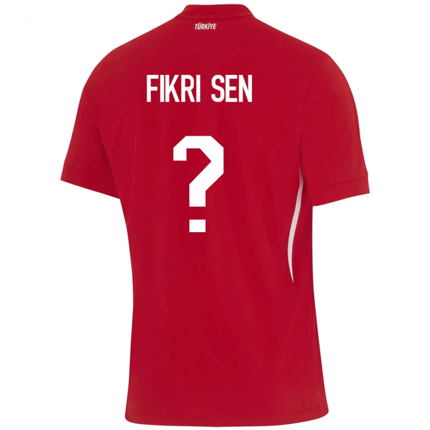 Kinder Türkei Yağız Fikri Şen #0 Rot Auswärtstrikot Trikot 24-26 T-Shirt Belgien