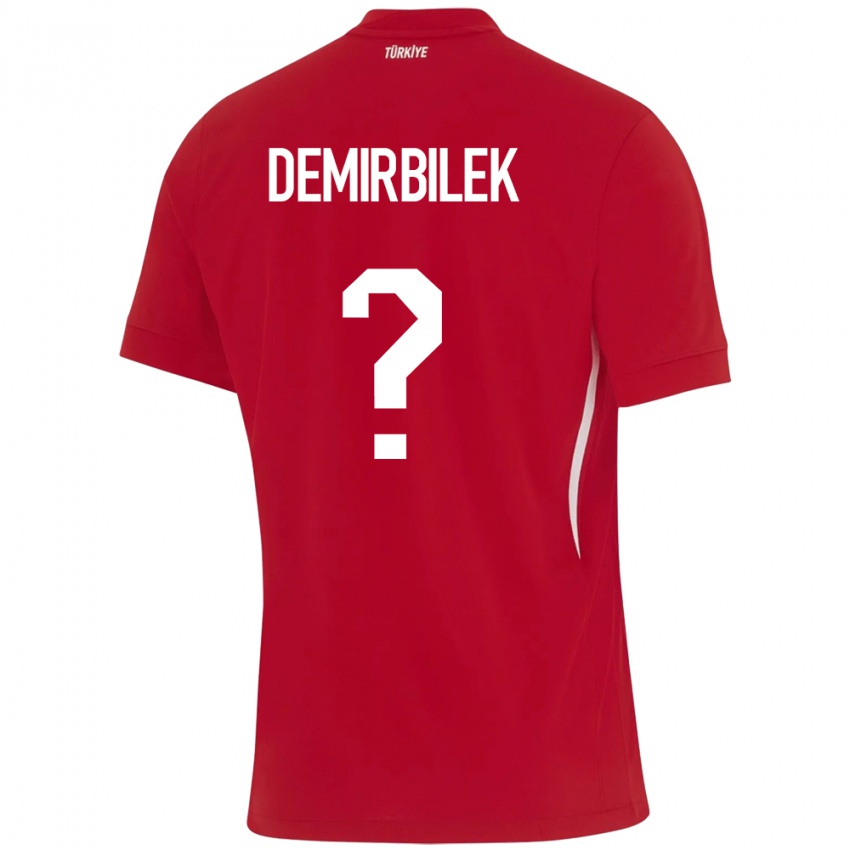 Enfant Maillot Turquie Ali Demirbilek #0 Rouge Tenues Extérieur 24-26 T-Shirt Belgique