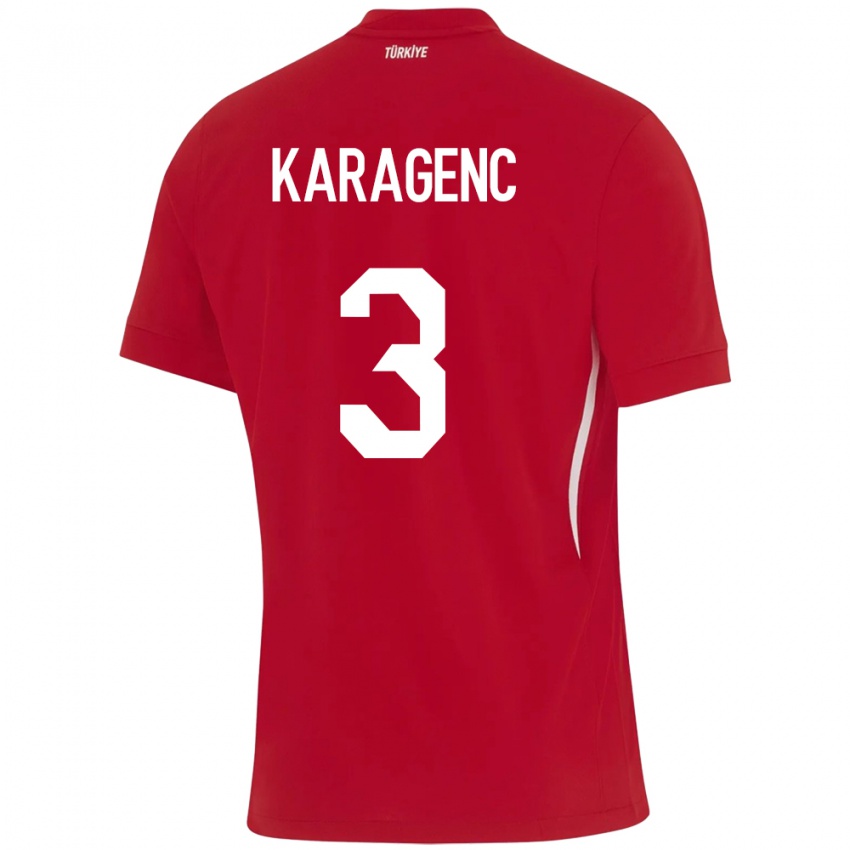 Kinderen Turkije Didem Karagenç #3 Rood Uitshirt Uittenue 24-26 T-Shirt België