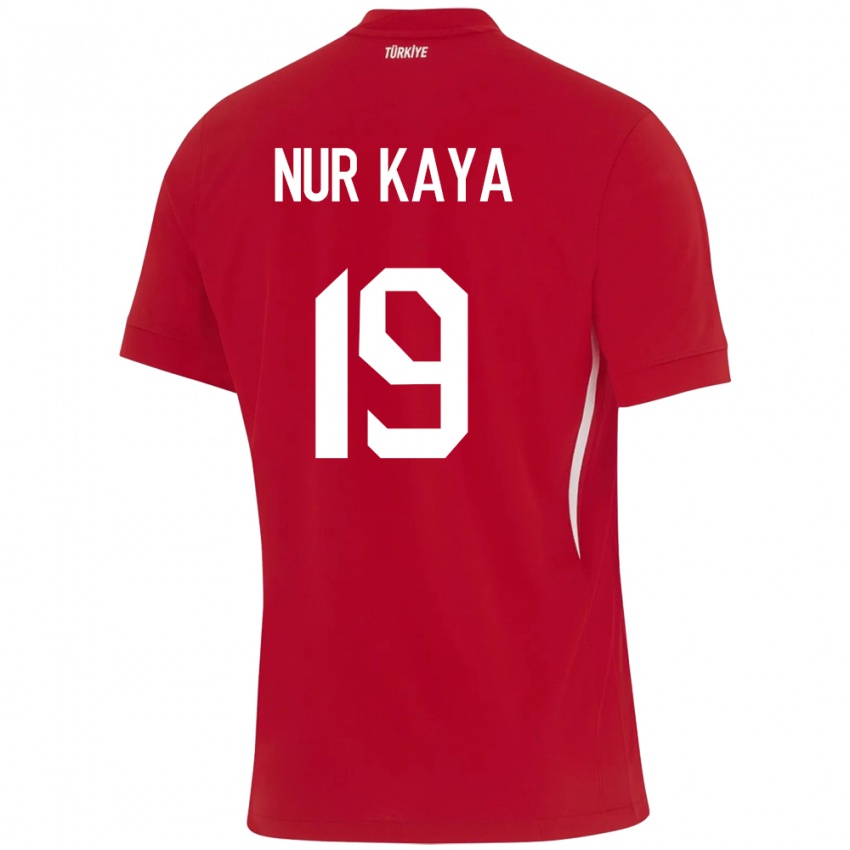 Kinder Türkei Cansu Nur Kaya #19 Rot Auswärtstrikot Trikot 24-26 T-Shirt Belgien