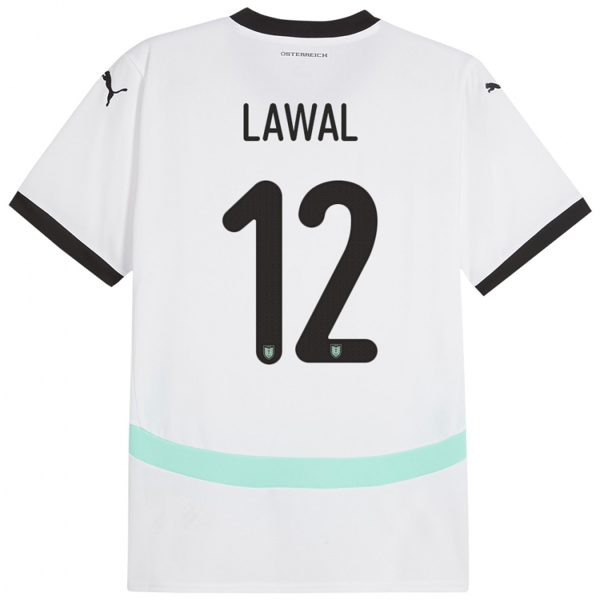 Kinderen Oostenrijk Tobias Lawal #12 Wit Uitshirt Uittenue 24-26 T-Shirt België